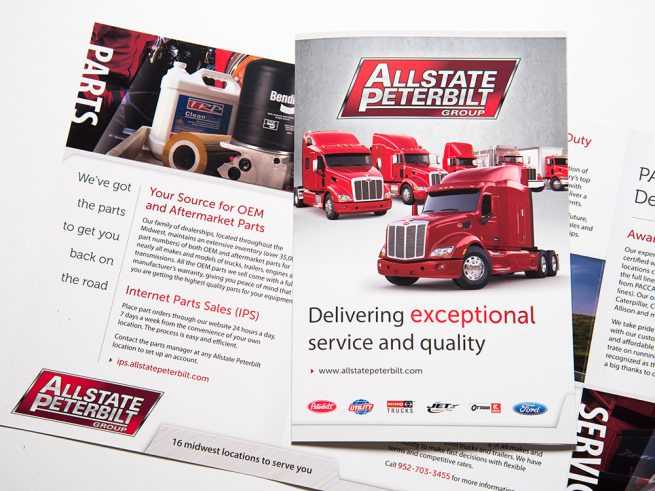 Allstate Peterbilt Group parts, service and sales brochure