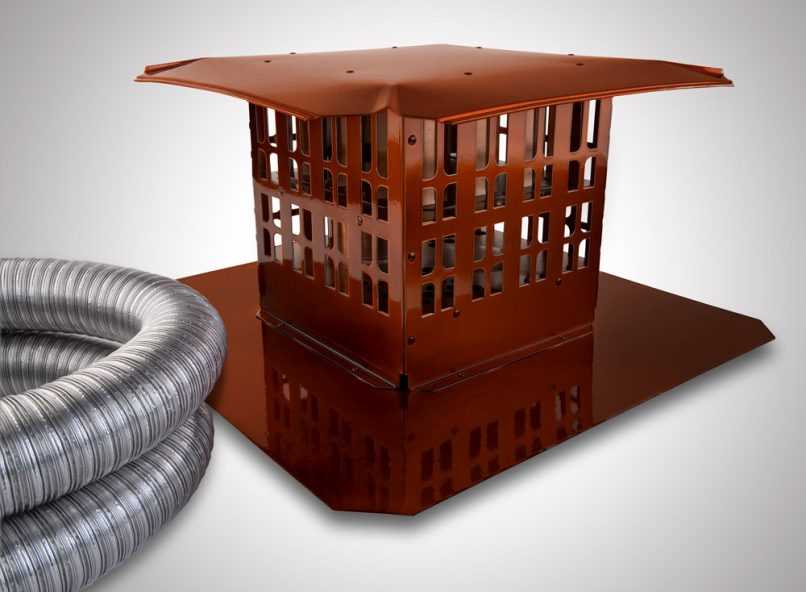 Flexible gas venting and chimney cap